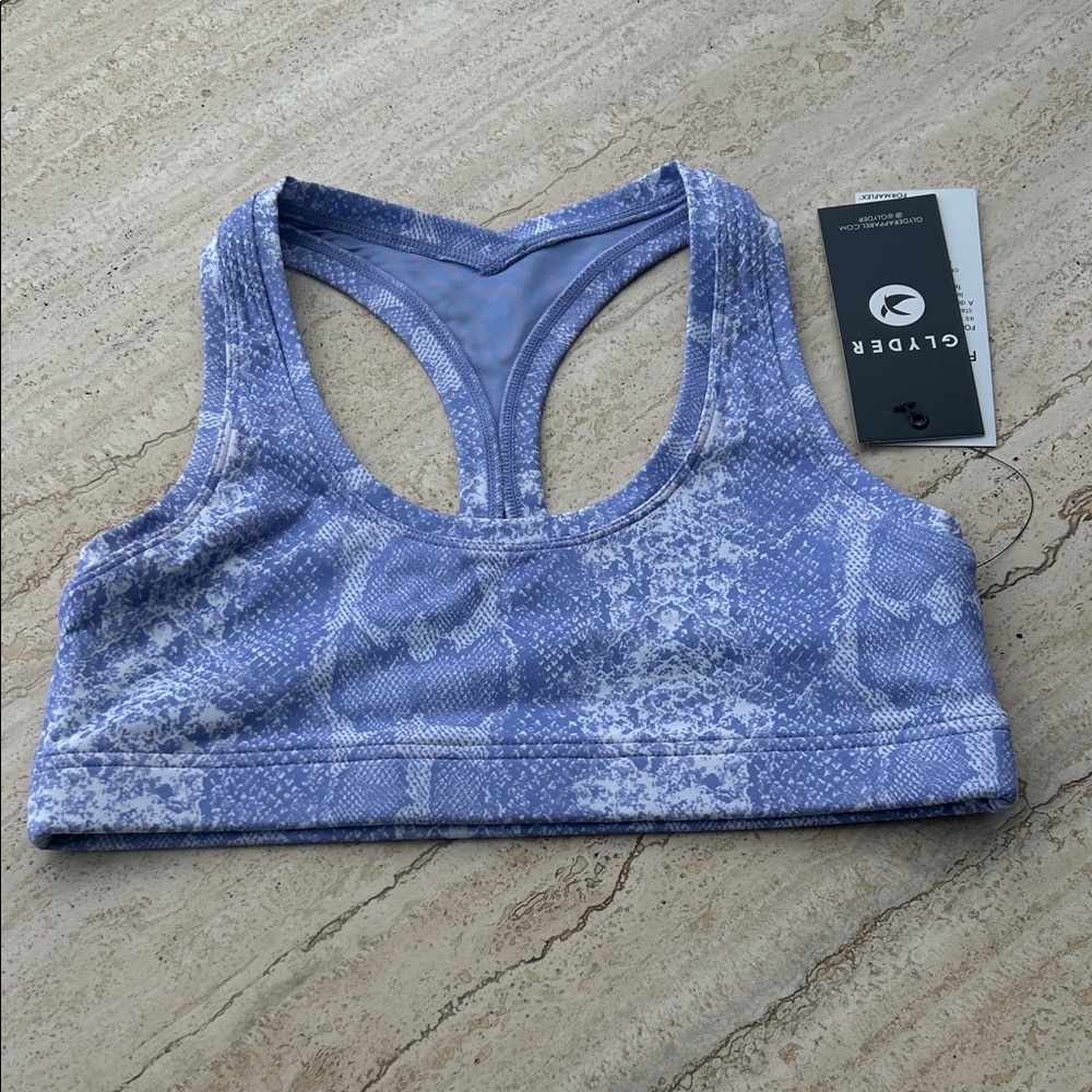 NEW 🆕 Glyder Women's Patterned Purple Sports Bra size M